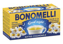 thumbnail interactive-video image 1 of Bonomelli Chamomile & Melissa Relaxing Herbal Tea – 16 Filter Bags – Caffeine-Free 1 of 3